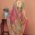Pink kalamkari printed saree with matching blouse