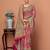 Pink kalamkari printed saree with matching blouse