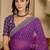 Purple women bandhani sequinned poly georgette saree