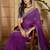 Purple women bandhani sequinned poly georgette saree