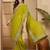 Olive bandhani printed saree with sequinned border