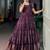 Captivating Wine Bandhej Printed Cotton Festive Wear Gown