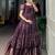 Captivating Wine Bandhej Printed Cotton Festive Wear Gown