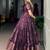 Captivating Wine Bandhej Printed Cotton Festive Wear Gown