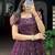 Captivating Wine Bandhej Printed Cotton Festive Wear Gown