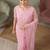 Pink embellished embroidered net designer saree