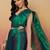 Green zari tissue saree with unstitched blouse