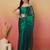 Green zari tissue saree with unstitched blouse