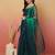 Green zari tissue saree with unstitched blouse