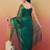 Green zari tissue saree with unstitched blouse