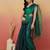 Green zari tissue saree with unstitched blouse
