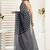 Black black linen printed ready to wear saree