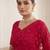 Red embellished embroidered net designer saree