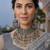 Grey embellished embroidered net designer saree