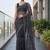 Black embellished embroidered net designer saree