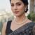 Black embellished embroidered net designer saree