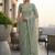 Sea green embellished embroidered net designer saree