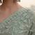 Sea green embellished embroidered net designer saree