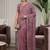 Purple embellished embroidered net designer saree