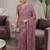 Purple embellished embroidered net designer saree