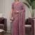 Purple embellished embroidered net designer saree