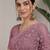 Purple embellished embroidered net designer saree