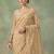 Gold embellished embroidered net designer saree