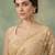 Gold embellished embroidered net designer saree