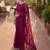 Purple embellished embroidered net designer saree
