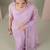 Lavender embellished embroidered net designer saree