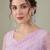 Lavender embellished embroidered net designer saree