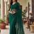 Green embellished embroidered net designer saree