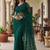 Green embellished embroidered net designer saree