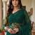 Green embellished embroidered net designer saree