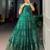 Mesmerizing Green Zari Weaving Cotton Function Wear Gown