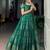Mesmerizing Green Zari Weaving Cotton Function Wear Gown