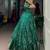 Mesmerizing Green Zari Weaving Cotton Function Wear Gown