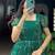 Mesmerizing Green Zari Weaving Cotton Function Wear Gown