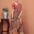 Black floral printed tussar saree