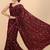 Maroon maroon sequinned  georgette heavy work saree
