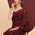 Maroon maroon sequinned  georgette heavy work saree