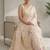 Off white floral zari saree