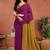Purple  linen saree
