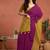 Purple  linen saree