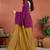Purple  linen saree