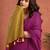 Purple  linen saree