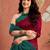 Maroon solid  linen saree with unstitched blouse piece