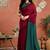 Maroon solid  linen saree with unstitched blouse piece