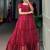 Enchanting Red Bandhej Printed Cotton Marriage Wear Gown