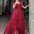 Enchanting Red Bandhej Printed Cotton Marriage Wear Gown